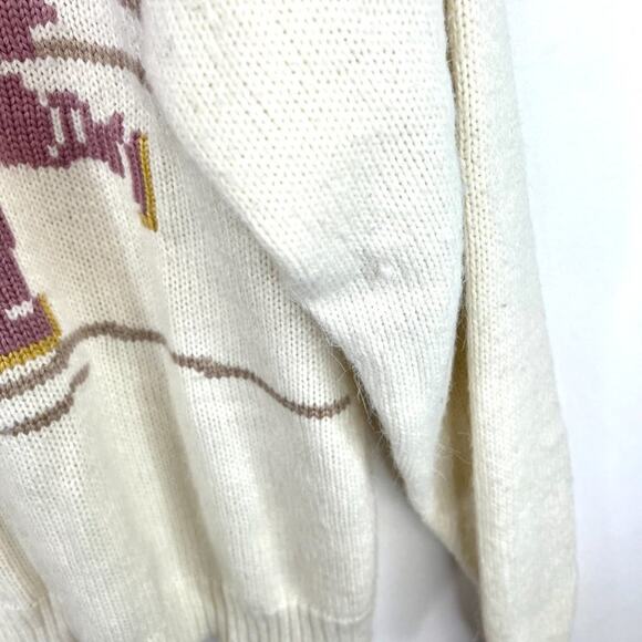 Vintage Russ Studio Wool Blend Ski Knit Sweater Medium - Picture 7 of 9